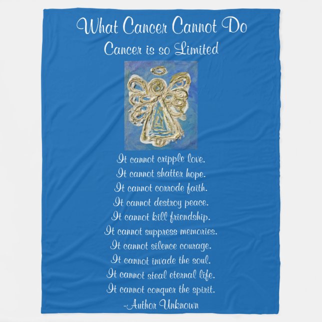 Was Krebs nicht tun Blue Angel Chemo Blanket Fleecedecke (Vorderseite)