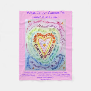 Was Krebs nicht tun Herz Fleece Chemo Blanket