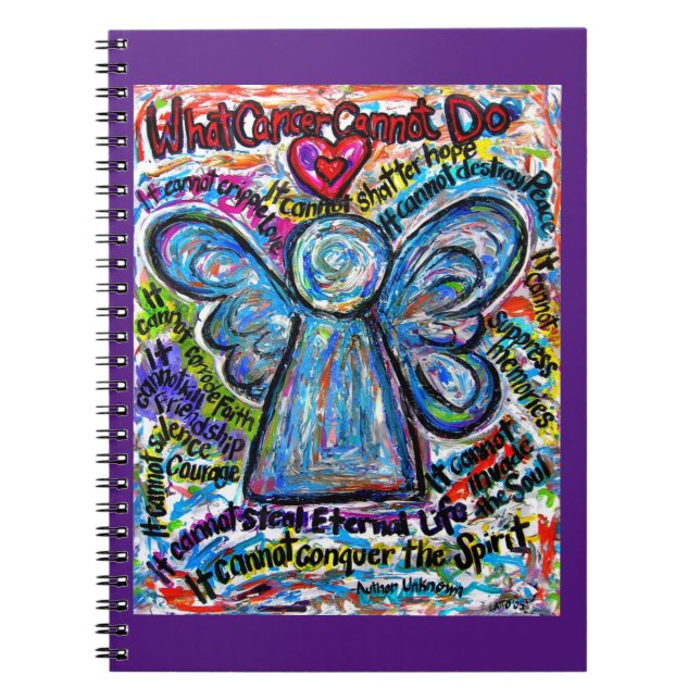 Was Krebs nicht tun kann Angel Art Notebook Journa Notizblock (Vorderseite)