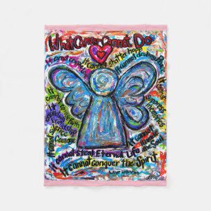 Was Krebs nicht tun kann Angel Chemo Custom Blanke Fleecedecke