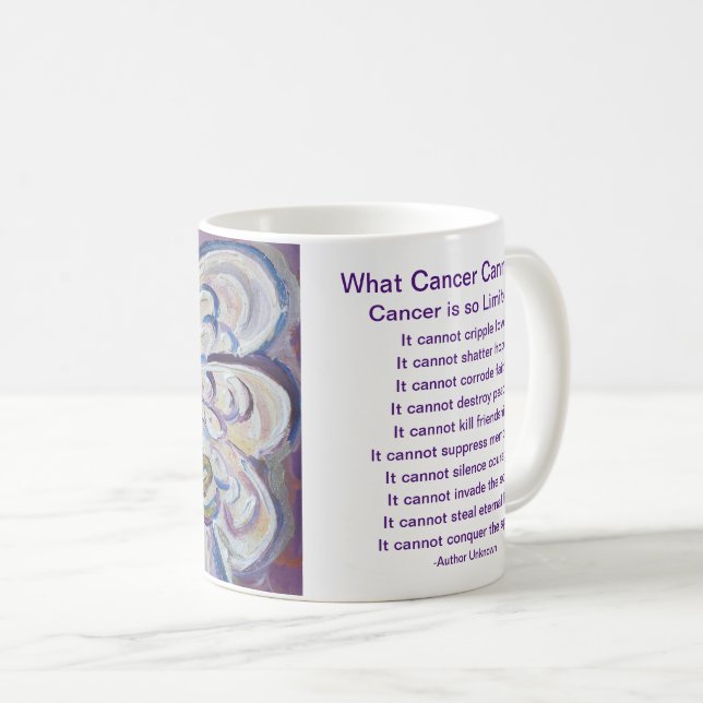 Was Krebs nicht tun kann Angel Coffee Cup Tasse (VorderseiteRechts)