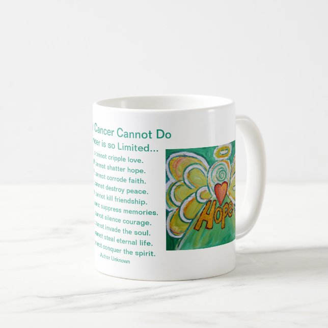 Was Krebs nicht tun kann Angel Coffee Tasse Cup? (VorderseiteRechts)