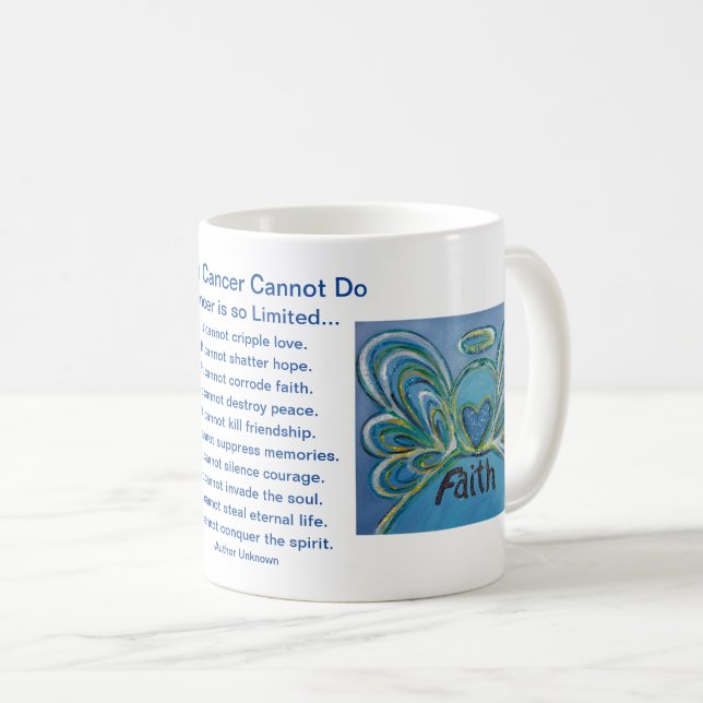 Was Krebs nicht tun kann Angel Coffee Tasse Cup? (VorderseiteRechts)