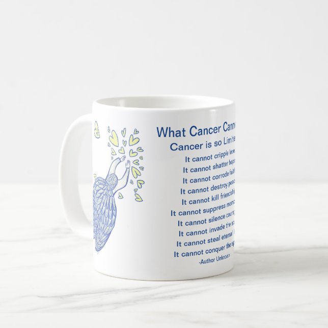 Was Krebs nicht tun kann Angel Coffee Tasse Cup? (Vorderseite Links)