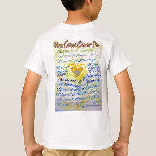 Was Krebs nicht tun kann (Blue & Gold Text) T-Shirt