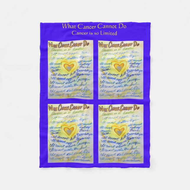 Was Krebs nicht tun kann Chemo Custom Blanket Fleecedecke (Vorderseite)