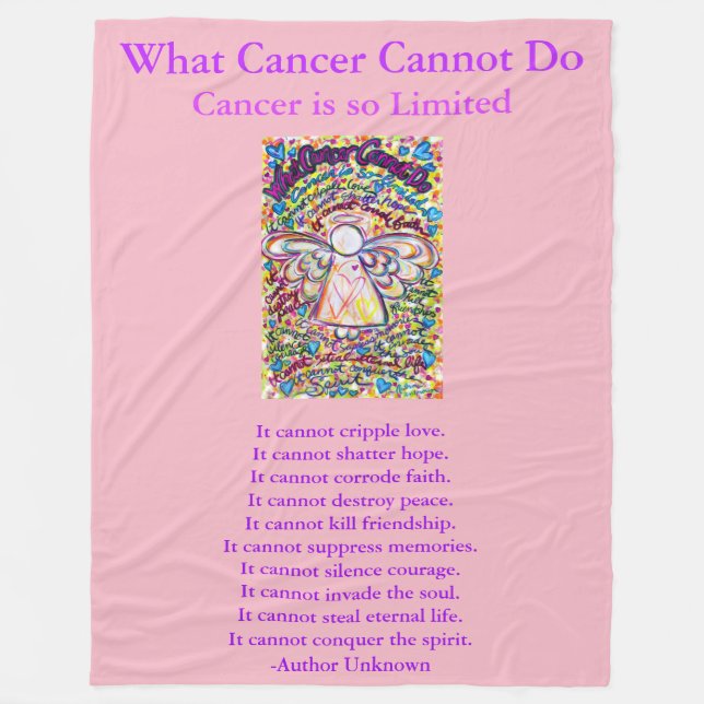 Was Krebs nicht tun kann Chemo Custom Blanket Fleecedecke (Vorderseite)