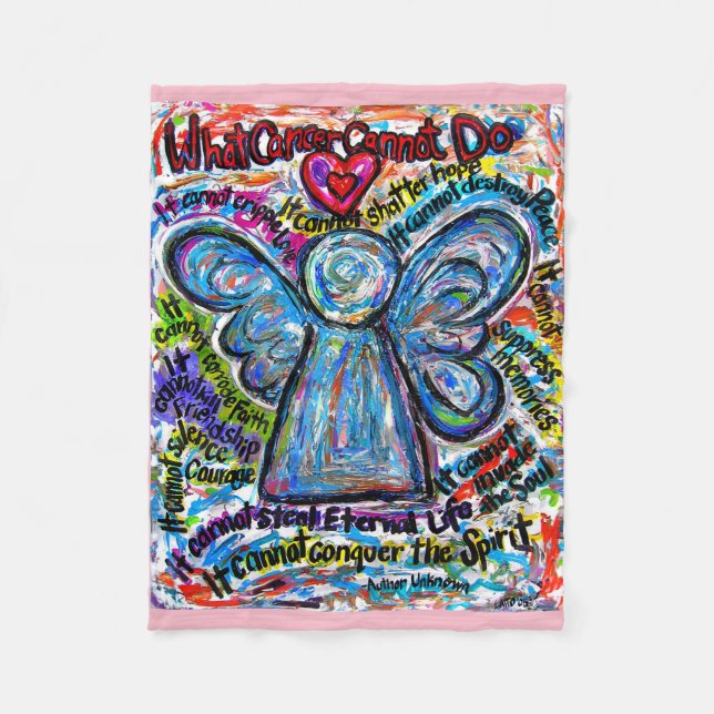 Was Krebs nicht tun kann Chemo Custom Blanket Fleecedecke (Vorderseite)