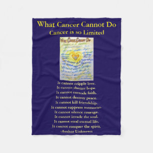 Was Krebs nicht tun kann Chemo Custom Blanket Fleecedecke