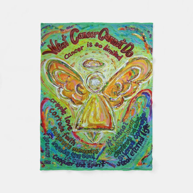 Was Krebs nicht tun kann Chemo Custom Blanket Fleecedecke (Vorderseite)