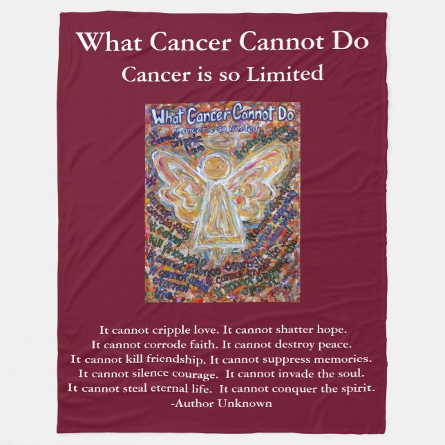 Was Krebs nicht tun kann Chemo Custom Blanket Fleecedecke (Vorderseite)