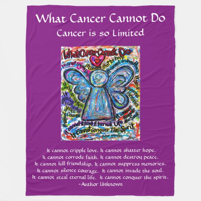 Was Krebs nicht tun kann Chemo Custom Blanket Fleecedecke (Vorderseite)