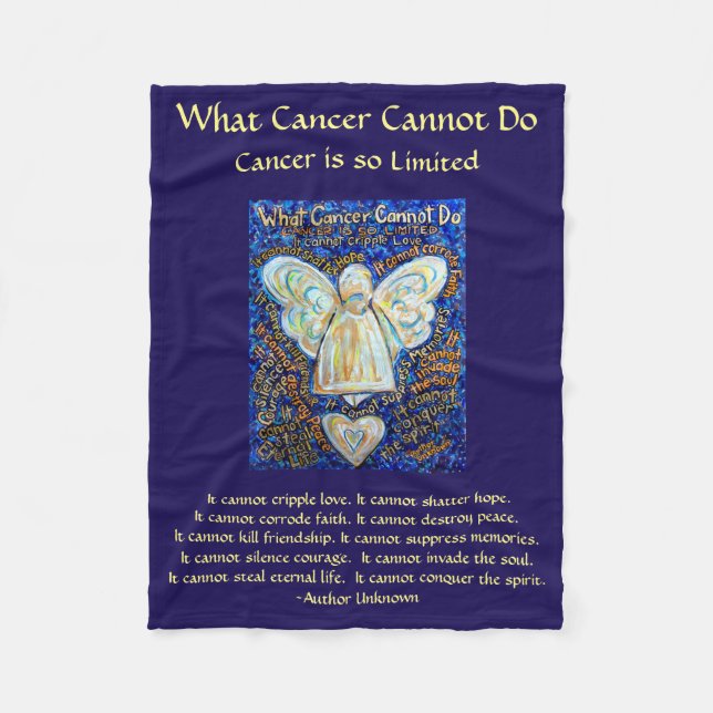 Was Krebs nicht tun kann Chemo Custom Blanket Fleecedecke (Vorderseite)