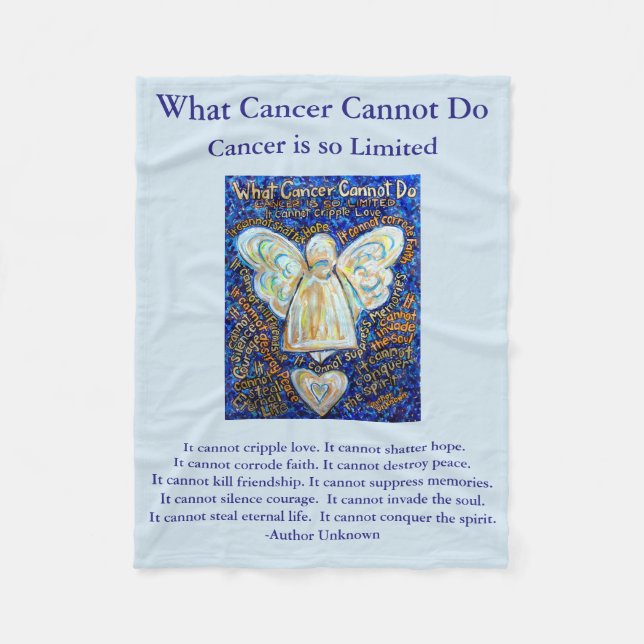 Was Krebs nicht tun kann Chemo Custom Blanket Fleecedecke (Vorderseite)