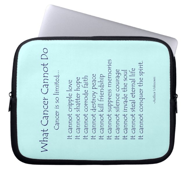 Was Krebs nicht tun kann Computer Schlupfbeutel Laptopschutzhülle (Vorderseite)