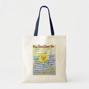 Was Krebs nicht tun kann Gedicht Angel Art Bag Tas Tragetasche
