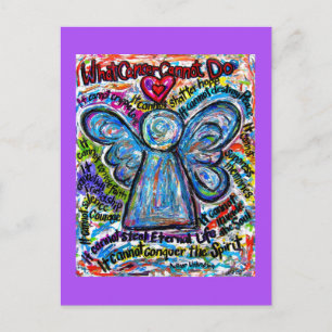 Was Krebs nicht tun kann Gedicht Angel Art Postkar Postkarte