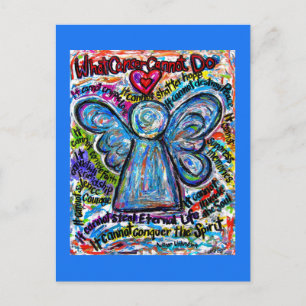 Was Krebs nicht tun kann Gedicht Angel Art Postkar Postkarte