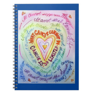 Was Krebs nicht tun kann Heart Art Journal Noteboo Notizblock