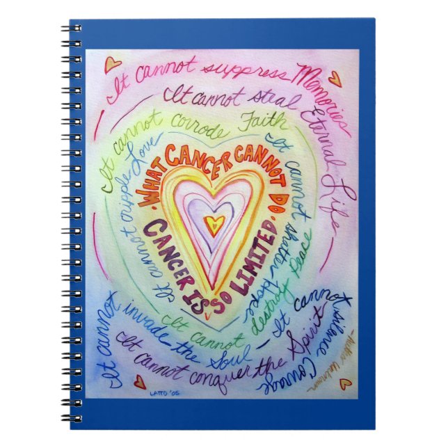 Was Krebs nicht tun kann Heart Art Journal Noteboo Notizblock (Vorderseite)