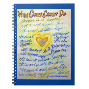 Was Krebs nicht tun kann Heart Art Notebook Journa Notizblock