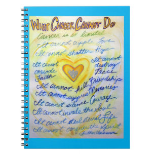 Was Krebs nicht tun kann Heart Art Notebook Journa Notizblock