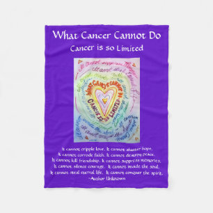 Was Krebs nicht tun kann Herz weich Fleece Blanket