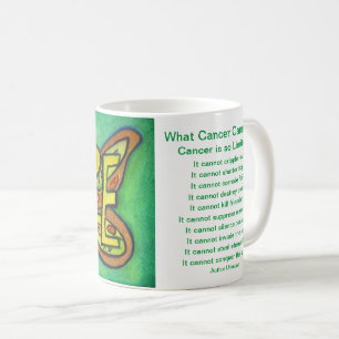 Was Krebs nicht tun kann Hoffnung Kaffeebecher Tas Kaffeetasse