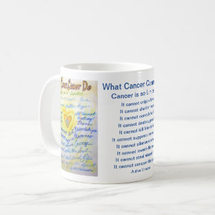 Was Krebs nicht tun kann Kaffee Tasse Herz-Cup