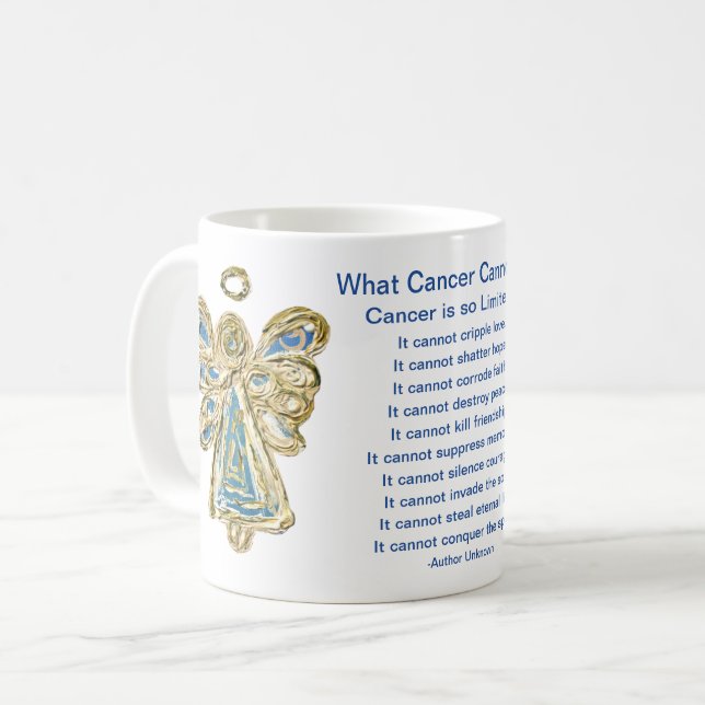 Was Krebs nicht tun kann Kunst-Kaffee-Tasse-Cup Kaffeetasse (Vorderseite Links)