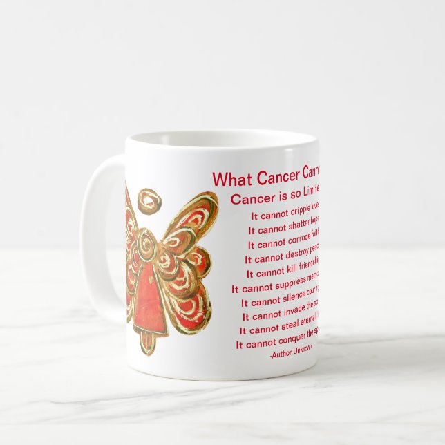 Was Krebs nicht tun kann Kunst-Kaffee-Tasse-Cup Kaffeetasse (Vorderseite Links)