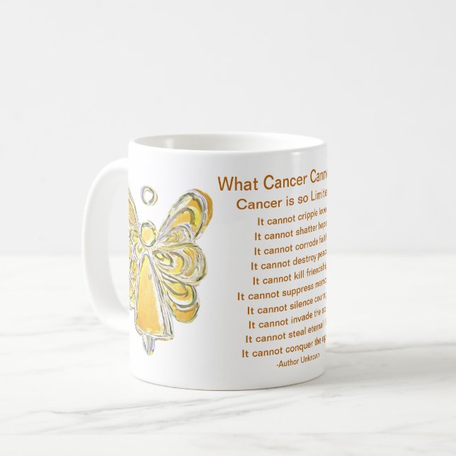 Was Krebs nicht tun kann Kunst-Kaffee-Tasse-Cup Kaffeetasse (Vorderseite Links)