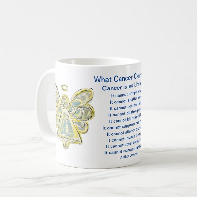 Was Krebs nicht tun kann Kunst-Kaffee-Tasse-Cup Kaffeetasse (Vorderseite Links)