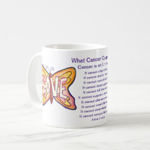 Was Krebs nicht tun kann Liebe Kaffee Tasse Cup