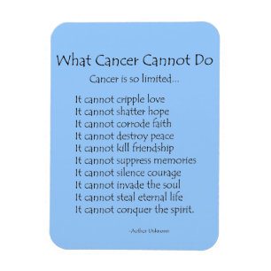 Was Krebs nicht tun kann Magnet (Schwarzer Text)