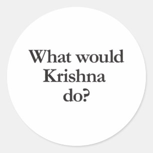 was krishna tun würde runder aufkleber