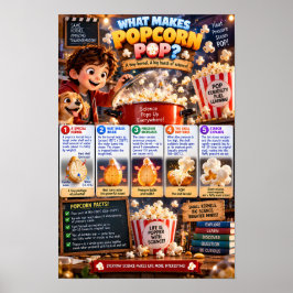 Was lässt Popcorn platzen Infografik Poster
