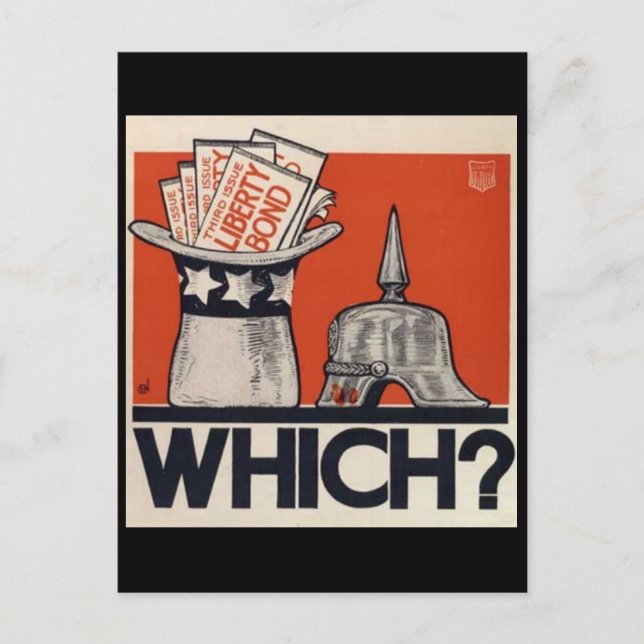 Was? Liberty Bond WW1 Vintag Postkarte (Vorderseite)