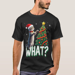 Was lustige Katze Weihnachtsbaum über Katze Xma sc T-Shirt