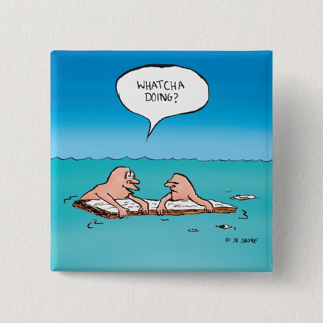 Was macht das? Cartoon Button (Vorderseite)