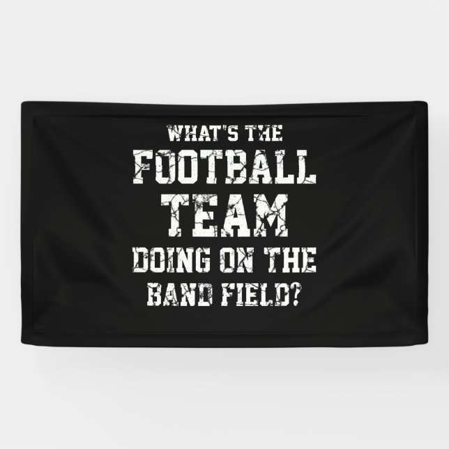 Was macht das Fußballteam auf dem Bandfeld? Banner (Horizontal)