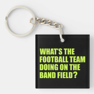 Was macht das Fußballteam? Spaß der Schulband Schlüsselanhänger