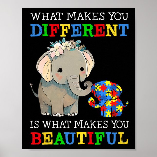 Was macht Sie zu einem anderen elementaren Autismu Poster (Vorne)