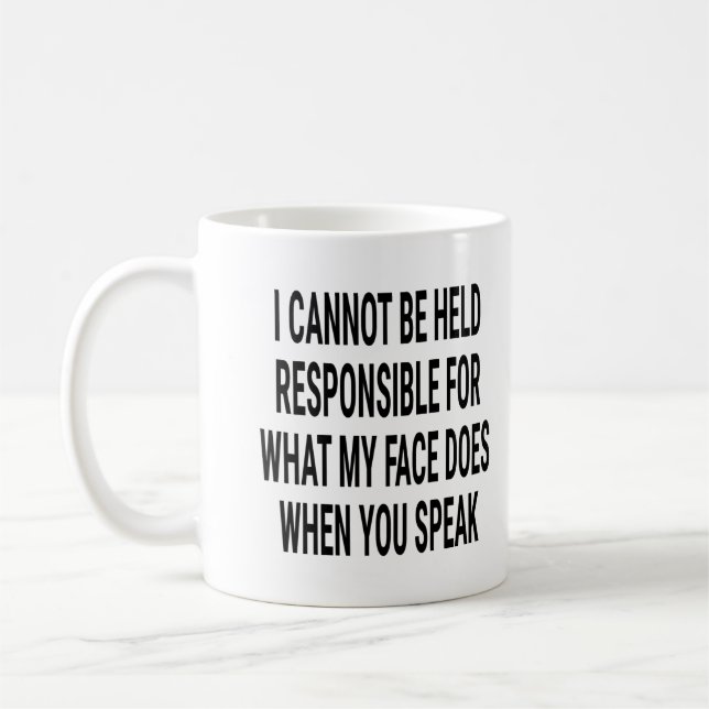 Was mein Gesicht macht, wenn Sie sprechen - sarkas Kaffeetasse (Links)