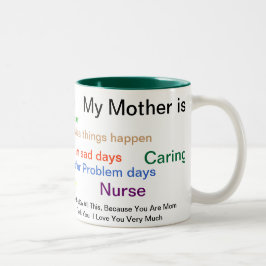 "Was meine Mutter war zu mir " Zweifarbige Tasse