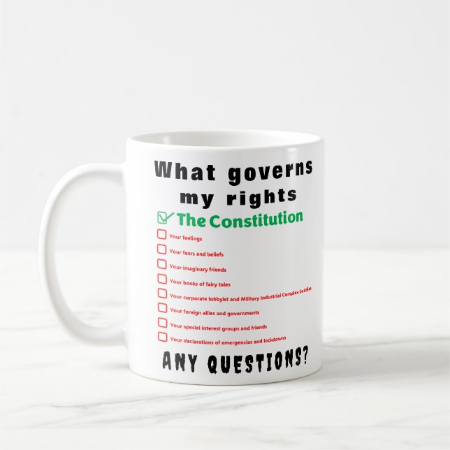 Was meine Rechte regelt - Die Verfassung Kaffeetasse (Links)