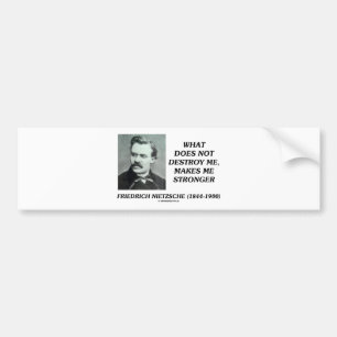 Was mich nicht zerstört, macht mich stärker autoaufkleber