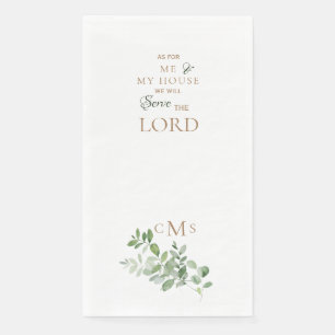 Was mich und mein Haus-Gold-Monogramm-Folien angeh Serviette