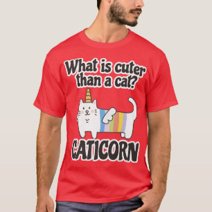 Was niedlicher als eine Katze Caticorn Einhornkatz T-Shirt