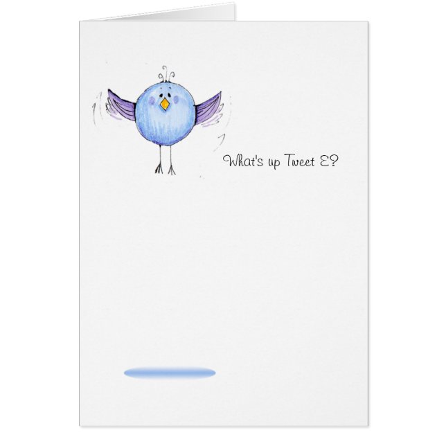 Was oben ist, tweeten Karte E. Doodle (Vorne)